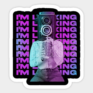 I'm looking (man with a camera face) Sticker